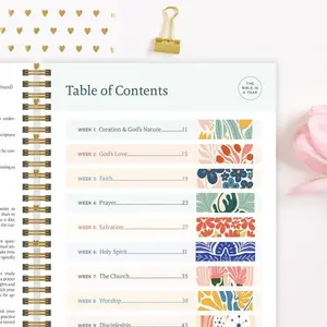 Petit Bits 66-page Bible Study Guide, Daily Devotional JournalStrengthens Faith, Ideal for Personal Group Study andPrayer, Notebook,Christian Gift (A5, PU Leather Cover)