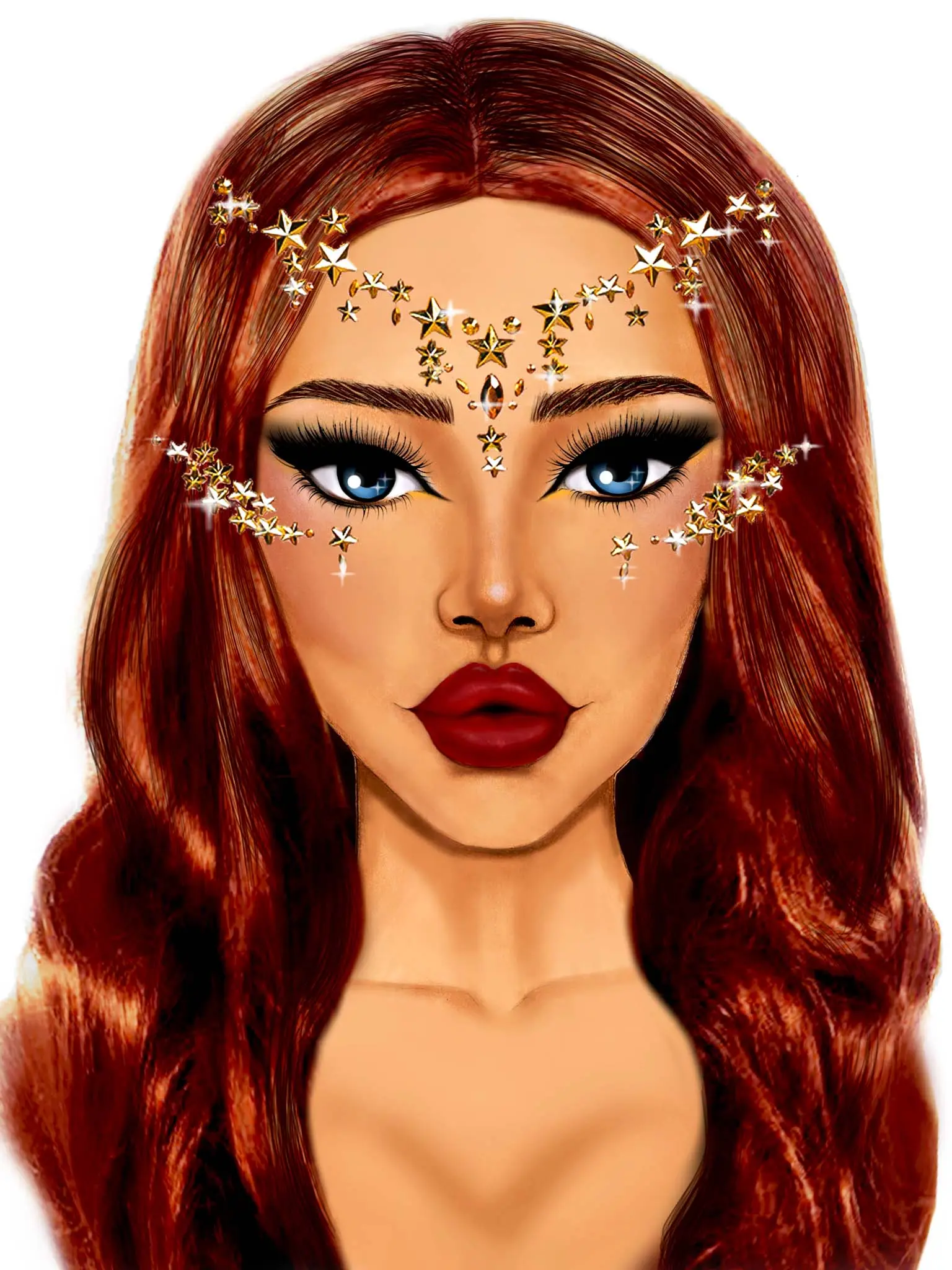 Star Sign Face Jewels Sticker, 1-Piece Multi-Star Fake Tattoos, Sticker Tattoos for Body Use, Body Fake Tattoos, Glitter Face Tattoos