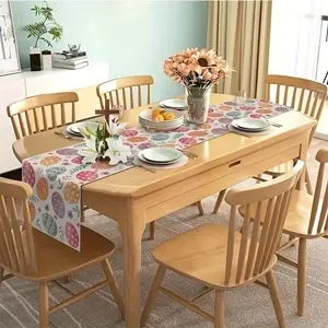 Easter Egg Table Runner, Colorful Bunny Easter Decoration, Indoor Outdoor Spring Festival Decor, Easter Party, 33x183cm / 13x72in