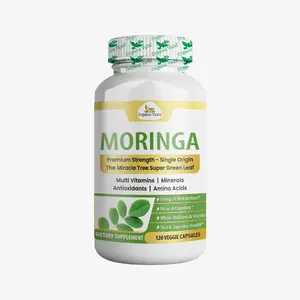 Organic Veda Moringa capsules 1000mg, 6 Months Supply - True Green Pure Organic Moringa Powder - Vitamins & Antioxidants Rich Superfood Powder, Energy, Brain, Digestion & Skin Health - Vegan Capsules