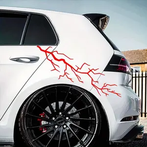 Creative Lightning Pattern Car Sticker, Waterproof Durable Decal, Car Exterior Decoration Accessories for Car Body Doors Front and Rear Windshield Hood, Decal For Cars, Car Decals