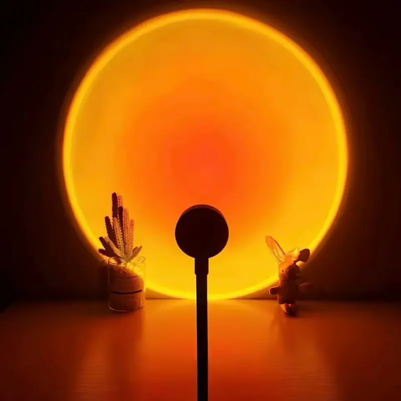 Sunset Fall Vibe USB Ambience Mini Lamp, Home Improvement Lighting Accessory Decorative Atmosphere Lamp Led Warm Light Colorful Lights