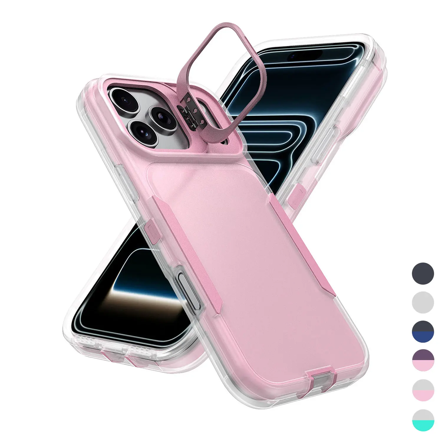 2in1 Shockproof Armor Defender Case For iPhone 17 Pro Max 16 15 14 Plus 13 12 Pro with Camera Kickstand,Dual Layer Heavy Duty Shockproof Protector Phone Cover#SummerWins #SummerFinds