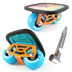 TKT Aluminum Plate Freeskates - Skillful Free Skates Split Skateboard - High End Bearings with PU Wheels
