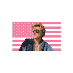 JJ Rudy Pankows Maybanks Pink American Tapestry JJ Outerbanks Funny Meme Flag Wall Decor,Home Decor,Flags For Room,Banners For Room,Guys Man Cave,Modern Music Art Tapestry Banner Hen Multicolor