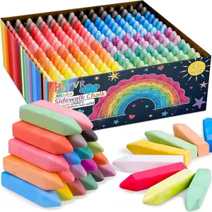 150 Pcs Jumbo Sidewalk Chalk Set for Kids 30 Colors, Cone Shaped Giant Colorful Chalk Bulk, Non-Toxic Colored Washable Chalk For Driveway, Pavement, Outdoors, Blackboard, Playground