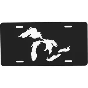 License Plate State of Michigan Great Lakes Decorative Car Front License Plate,Vanity Tag,Metal Car Plate,Aluminum Novelty License Plate for Men/Women/Boy/Girls Car,6 X 12inch