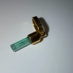 Raw Emerald Pencil | 100% Natural | May Birthstone | Pendant on 18K Gold Plated 925 Sterling Silver | 7.5 mm to 12 mm