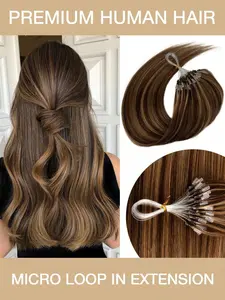 Invisible Micro Nano Bead Hair Extensions, Thin Ring Hair Clips, Real Human Hair Extensions, Thick Invisible Pearl Rings, Microloop Human Hair