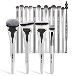 MAANGE 17pcs Makeup Brush Kit, Synthetic Makeup Brushes, Foundation Brush Concealer Brush Contour Brush Eyeshadow Brush Eyelash Brush Brow Brush, Professional Cosmetic Brushes, Cosmetic Brush Set, Makeup Accessories Gifts for Friends