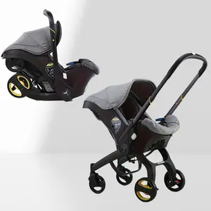 3-In-1 High-Landscape Baby Stroller - Foldable Compact Traveling Stroller with Adjustable Alloy Frame, Reversible Convertible Design, Lightweight High-Quality for Mall, Outdoor Use, Car Seat Compatible (Baby Travel Gear)