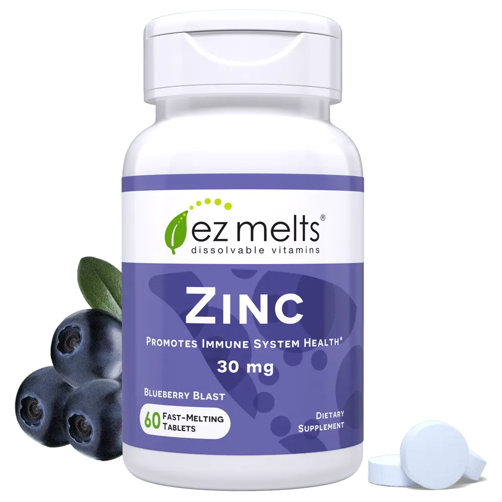 EZ Melts - Dissolvable, Zinc Supplement Gentle on Stomach, Sugar-Free