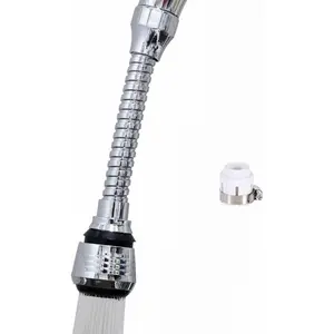 1PCS/2PCS Kitchen Faucet Extender, Floppy Tap Attachment, Faucet Sprayer Attachment, Splash-Proof Extension Pipe of Faucet, which Can be Rotated 360°, Used in Kitchen, Toilet, Bathroom, etc.