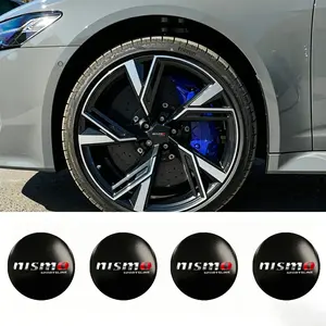 4pcs Wheel Center Cap Stickers Rim Decals for Nissan 350z 370z Altima Frontier Juke Kicks Note Rogue Nismo Sentra X-Trail Tiida Versa Qashqai Car Accessories
