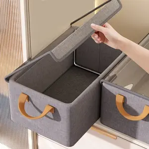 2 Piece Set Foldable Storage Box with Lid, Large Capacity Organizer for Home Garage RV Items, Durable Stackable Design