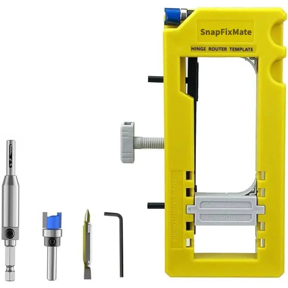 GJANSH Door Hinge Jig, Hinge Installation Kit, Door Hinge Router Template With Non-slip Pads Removable Inserts for Outdoor Camping, Daily Household,TikTokShopBlackFriday