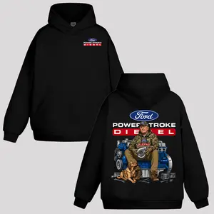Trump Ford Power Stroke Diesel Hoodie, Truck Mechanic Graphic Hoodie, Diesel Engine Lover Gift, Blue Collar Workwear, Ford Truck Vintage Hoodie