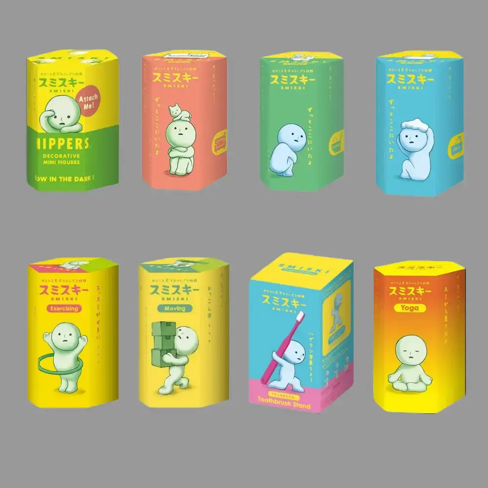 SMISKI Blind Box Mini Figures, Living, Toilet, Bathroom, Exercising, Moving, Yoga, Toothbrush Stand