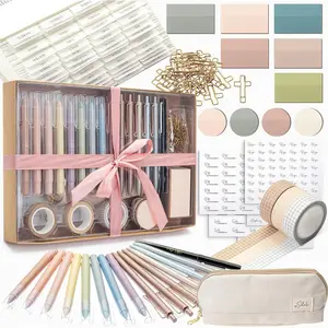 Mr. Pen Selah Collection Bible Journaling Set with 8 Vibrant Gel Highlighters 6 Precision Black Ink Pens Sticky Notes Vellum Tabs & Decorative Washi Tapes for Bible Study