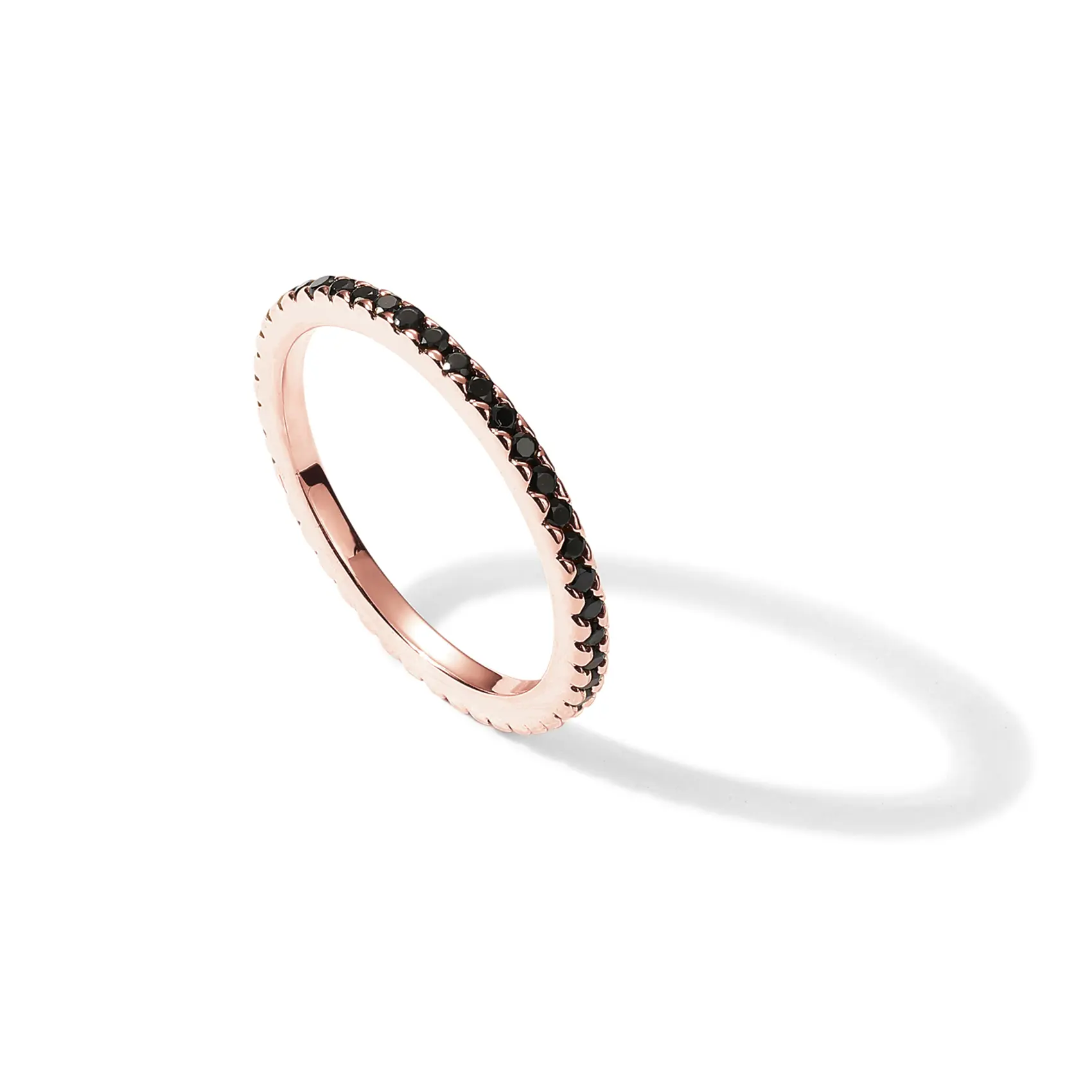 Black CZ - Rose Gold