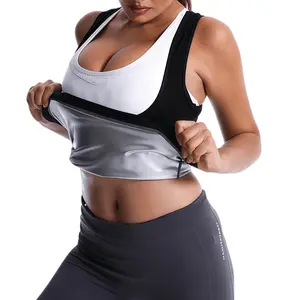 Women's Sauna Vest with Zipper - Neoprene Workout Tank Top for Gym Training & Active Fitness