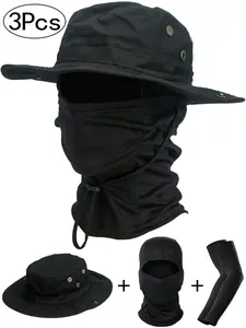 3Pcs- Balaclava Mask Set, Upf UV Protection, Windproof Dustproof Neck Gaiter, Breathable Open Design, Outdoor Sunscreen