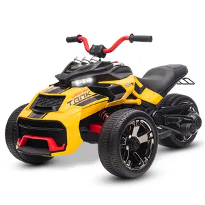 #SummerVibes-2026 New Kids 3-Wheeler ATV Motorcycle XB-3118 12V Electric Ride-On Toy with LED Lights, Bluetooth, MP3, EVA Tires, Spring Suspension, Soft Start for Ages 3-8 Sturdy Handlebars Control Durable Astm Certification Plastic Safety