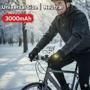 Electric Heated Gloves for Men & Women - 5Temperature Levels, Touchscreen Design, 3000mAh Rechargeable Battery - Ideal for Winter Outdoor Activities like Cycling, Motorcycle Riding, and Hiking Hand Cover