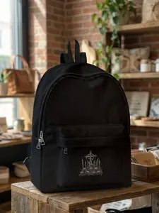 Skull Print Backpack, Fun Design, Fashionable Look, Spacious Storage, Ideal for School, Travel, Business Trips, All Seasons Use