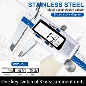 150mm Digital Caliper Stainless Steel LCD Vernier for Depth Inner Outer Diameter