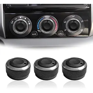 3Pcs Heater A/C Fan Control Knobs | Compatible with Toyota Tacoma 2005-2015 | Direct Replacement AC Knob Accessories