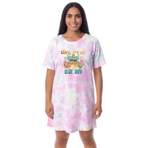 Nickelodeon SpongeBob SquarePants Womens' Nope, It's My Day Off Sandy Patrick Nightgown Sleep Pajama Shirt