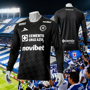 2526 Mexico League  Cruz Azul Third Away Black Long Sleeve Top Football Jerseys LIGAMX Fan Edition
