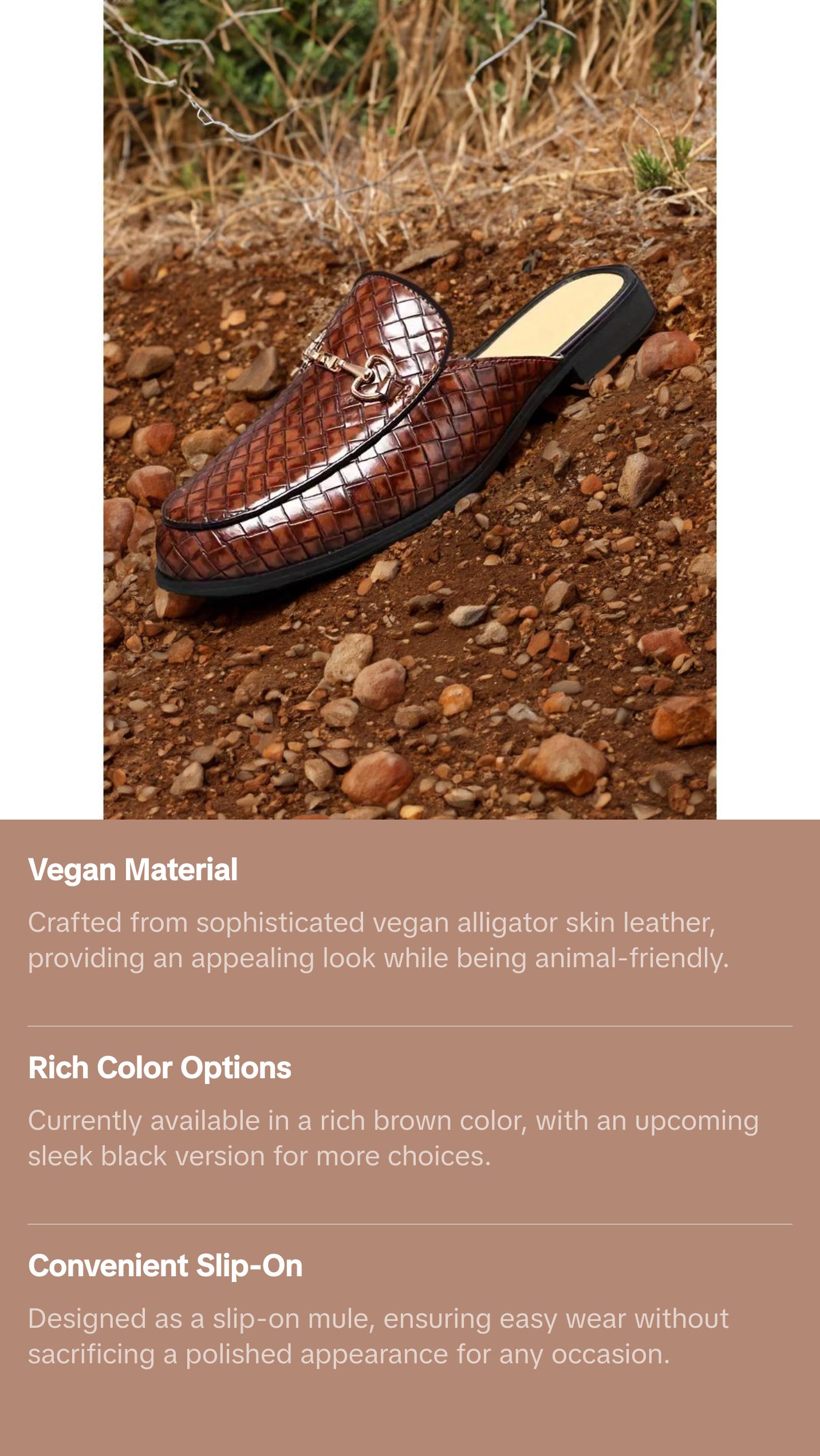 Alligator Skin Mule Shoe