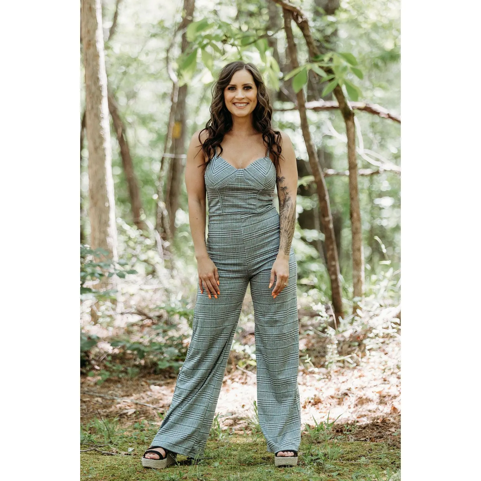 Holiday Plaid Jumpsuit
