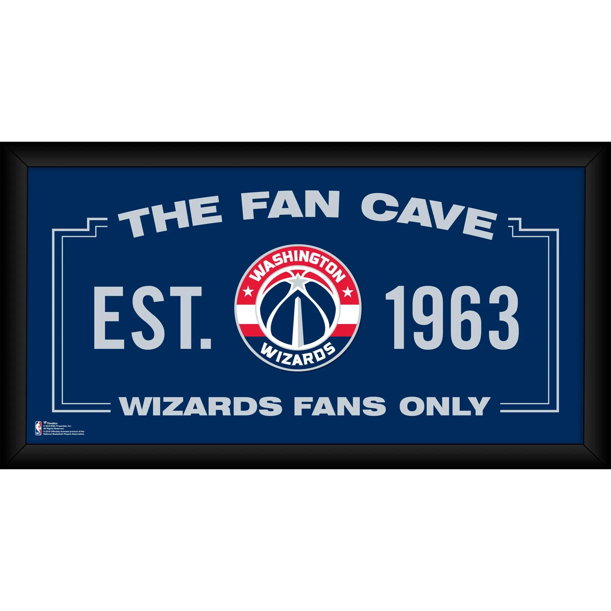 Washington Wizards Framed 10" x 20" Fan Cave Collage - NBA Memorabilia