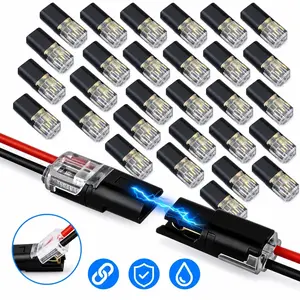 D2 Quick Connector  – Fast Secure Tool-Free Wiring for LED & Low Voltage, 2-Pin Ultra-Fast Installation, Premium Durable Materials, Secure Anti-Drop Design, 18-22 AWG Compatibility