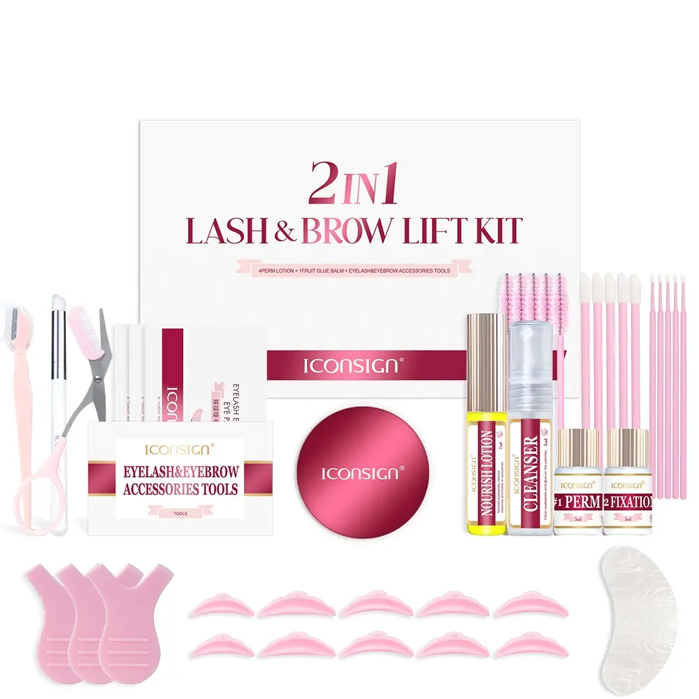 Professional Keratin Cold Perm Eyelash & Eyebrow Curling Kit, Salon Quality Makeup Lash Lift Set, Long-Lasting Volume & Shine, Easy DIY Application
