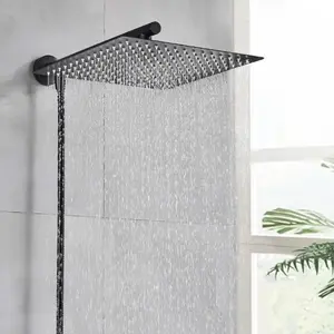 Matte Black Rainfall Shower Head for A Luxurious Waterfall Like Experience