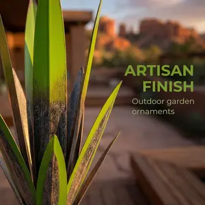 Iron art agave outdoor products home decoration 2 pieces set metal countryside art sculpture