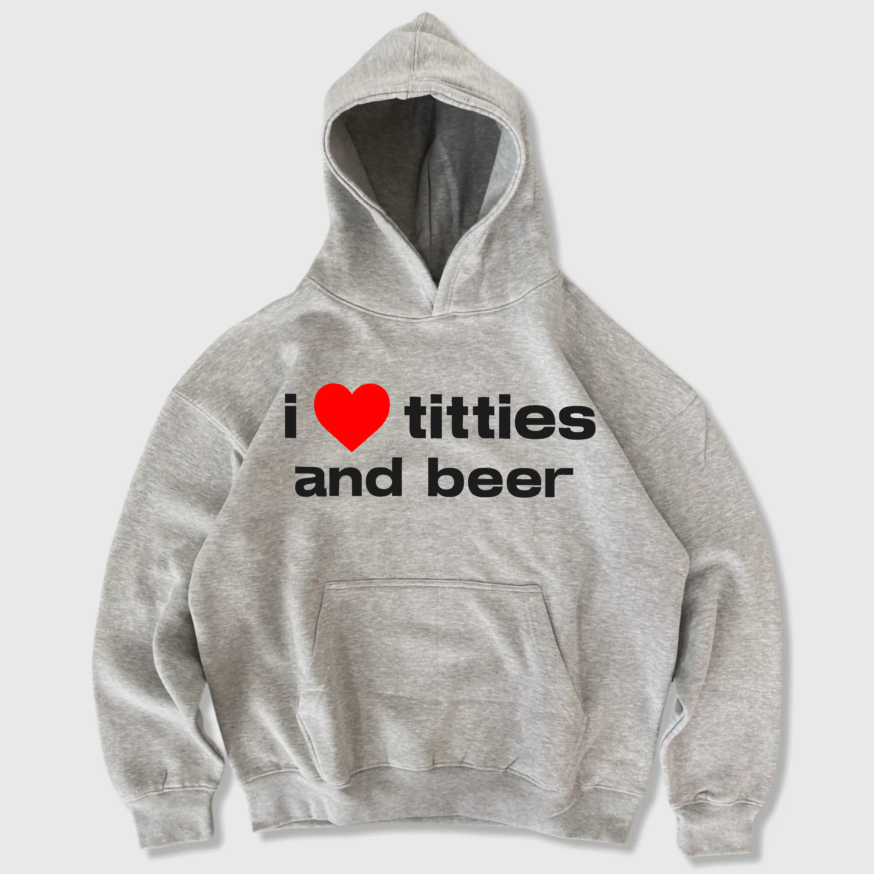 I Love Titties and Beer Heavyweight Hoodie/ T-shirt 100% cotton tees