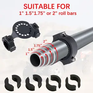 UTV Gas Can & Water Tank Holder Bracket, Bolt-On Easy Install Kit with Secure Grip, Adjustable Sizes for 1"-2" Roll Bar, Universal Fit Compatible with Polaris RZR, Can-Am Maverick X3, Honda Talon, Kawasaki KRX1000, Pioneer Fuel Oil Containers fathersdaygi