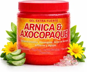 Arnica + Axocopaque Flores Gel Pomada 4.23 onzas, gel tópico de árnica natural para músculos y articulaciones, gel de masaje botánico de absorción rápida para después del entrenamiento y uso diario