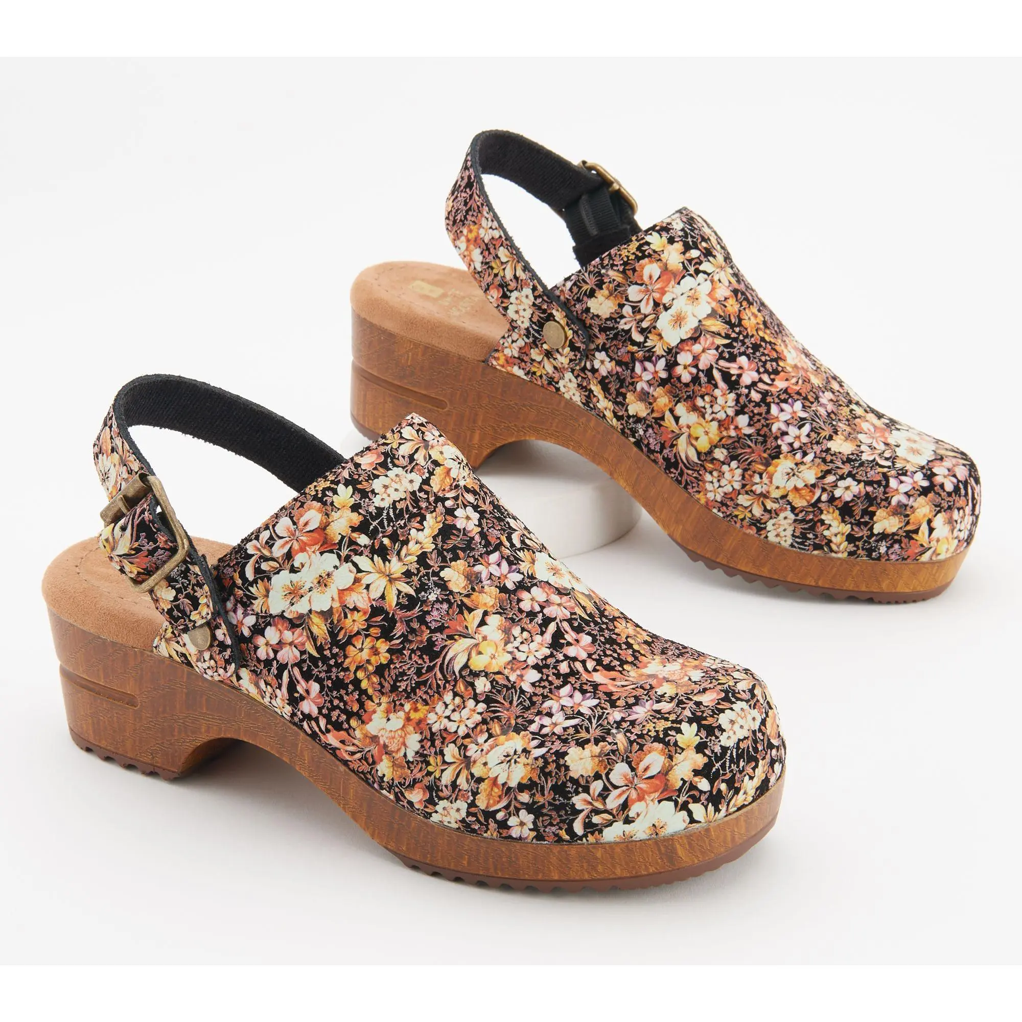 White Mountain Backstrap Heeled Clogs - Being
