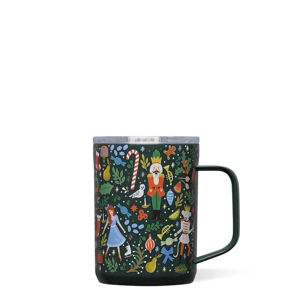 Rifle Paper Co. Classic Holiday Printed Ceramic Coffee Mug - Nutcracker Collection, Hand-Drawn Details, Gold Foil Accents, Cute Cups, Collectibles, Coffee Bar Decor, Drinkware Must Haves, Kitchen Drinkware, Novelty Gift Idea