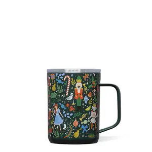 Rifle Paper Co. Holiday Coffee Mug - Nutcracker Collection with Hand Drawn Details & Gold Foil Accents