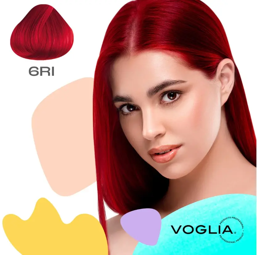 Voglia Hair Color 6RI Intense Red Permanent Hair Dye