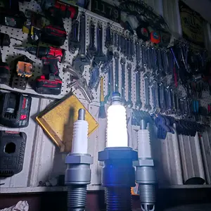 18" tall hotrod spark plug lamp garage led