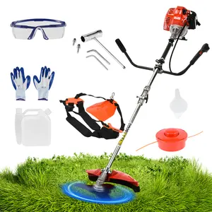 Gas Weed Eater 52cc 2-Stroke 2 in 1 Multi-Functional Petrol Hedge Trimmer, Weed Wacker Chainsaw Brush Cutter Complete Accessories, Gas Powered Weed Eater for Grass and Bush