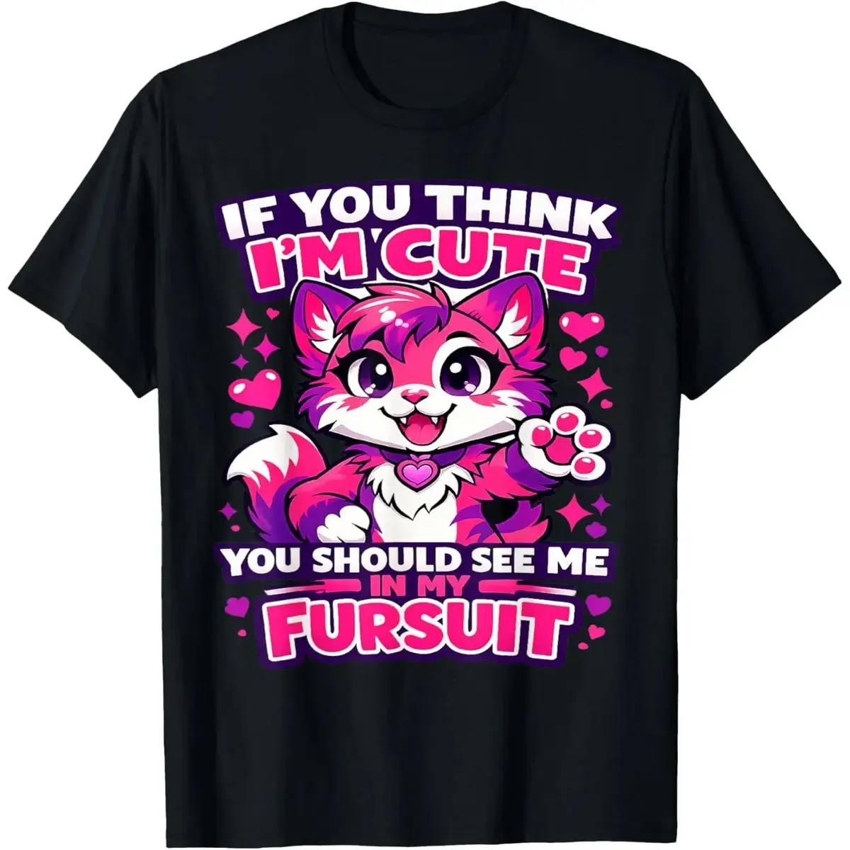 Women's Cotton Short-Sleeve Casual Round Neck T Shirt Furry Fandom Fursona Fox Graphic Crewneck Top my look alike fashion apparel freaky women shirt clothes